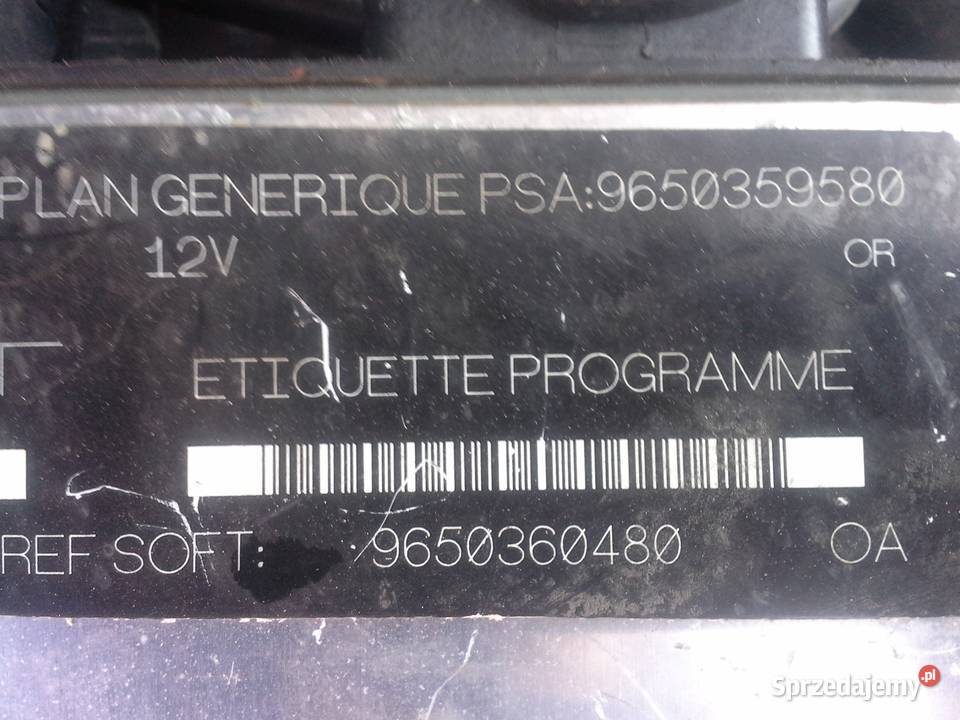 Sterownik 9650359580 9650360480 BERLINGO 19 D