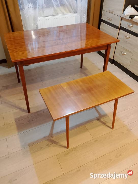 Stół jadalny z małą ławą Meble Malbork