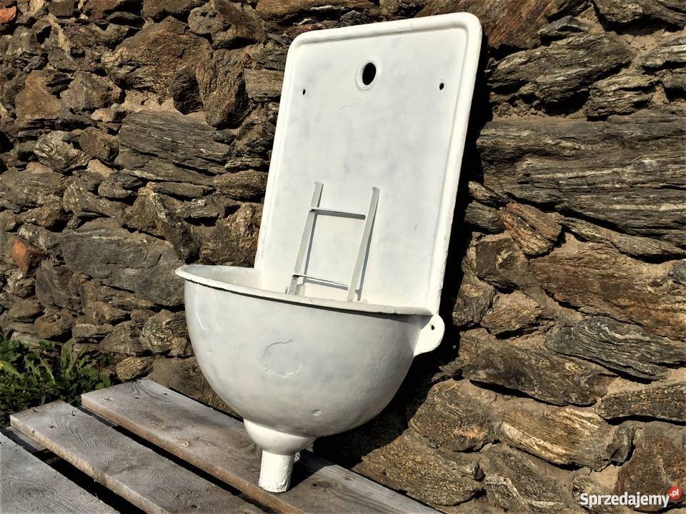 PIĘKNY STARY WYSOKI ZLEW ŻELIWNY PRZEDWOJENNY