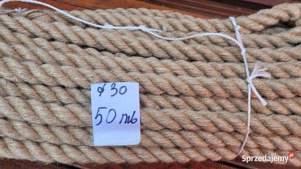 Lina jutowa 30 mm 10 Metrów sznurek Polska juta Balustrady i barierki Nowy Targ