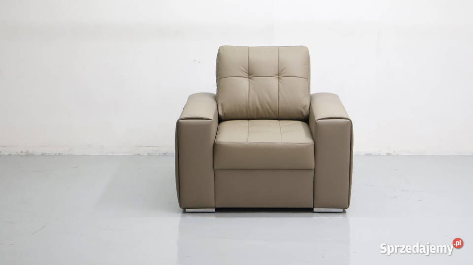 FOTEL SKÓRA naturalna MADRAS 4119 popielata 90cm Poznań