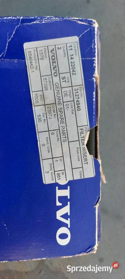 Filtr paliwa Volvo s60 2010 Kalisz