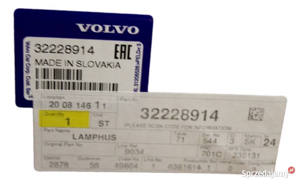 VOLVO XC60 II lampa tylna lewa oryginal OE Bielany Wrocławskie sprzedam