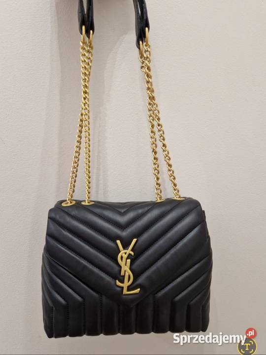Torebka Ysl Loulou czarna a5 dwie przegrody Torby i torebki Września