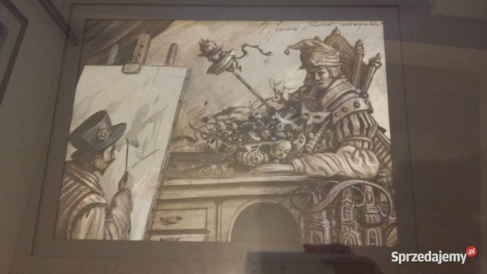 Tomasz Sętowski akwarela gwasz na papierze Włocławek