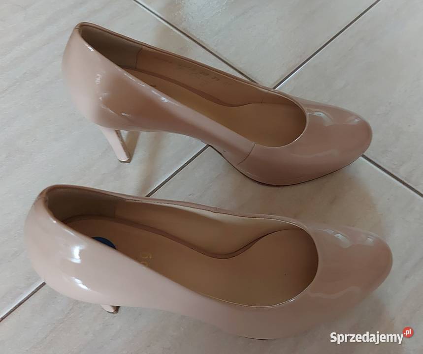 Beżowe szpilki rozmiar 36 brązowy/beżowy Ostróda
