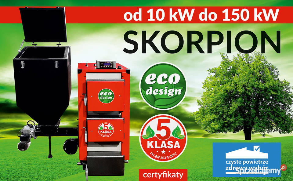 Piec Kocioł PREMIUM 10 kW do 100 m2 KLASA 5 Kotły i Piece CO wielkopolskie Pleszew