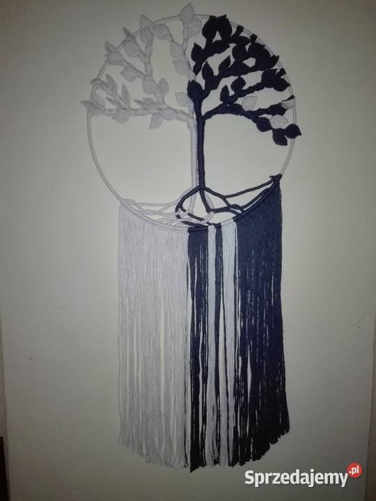 Drzewko szczęścia makramaozdoba na ścianę Pęczniew