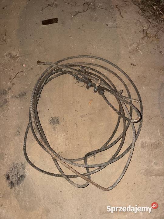 Gruba lina stalowa 10m fi 15mm wciągarka Palikije Pierwsze sprzedam
