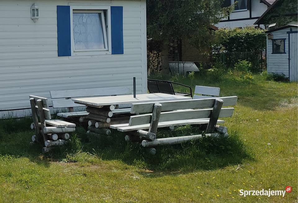 Meble ogrodowe solidny zestaw ogrodowy stół z