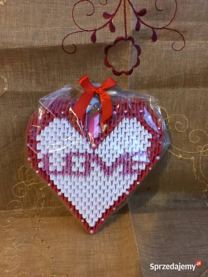 Serce z napisem LOVE miłość zawieszka rękodzieło Rękodzieło Puławy