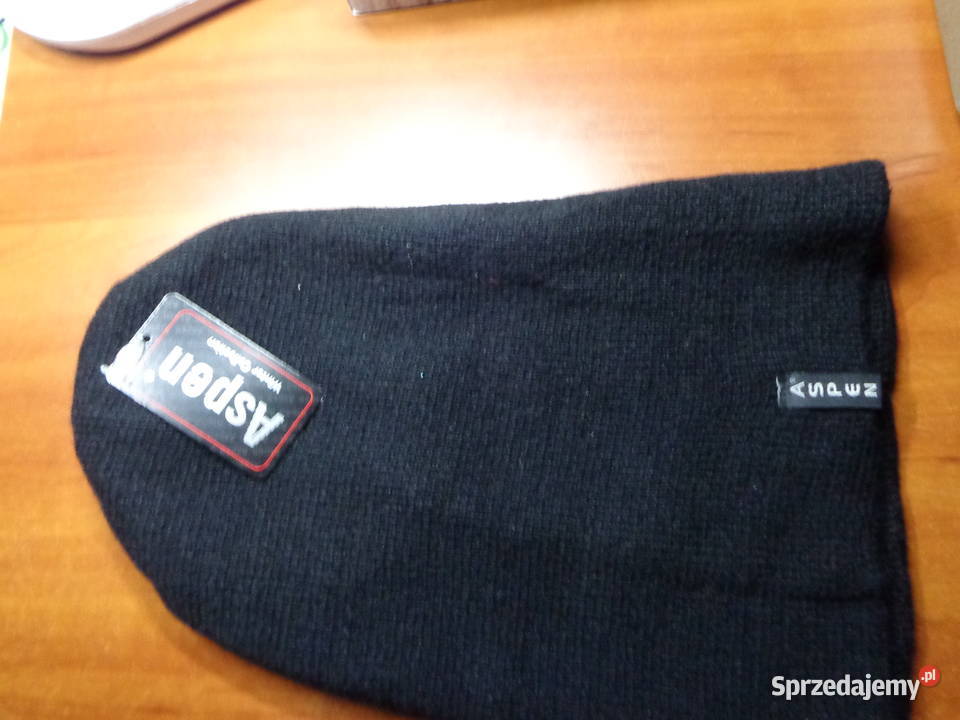 długa nowa czarna czapka uniwersalna Poznań