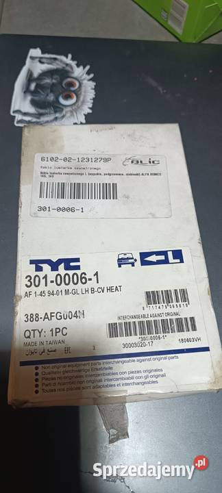 Szkło lusterka Alfa Romeo 145 146 lewe Okrajnik