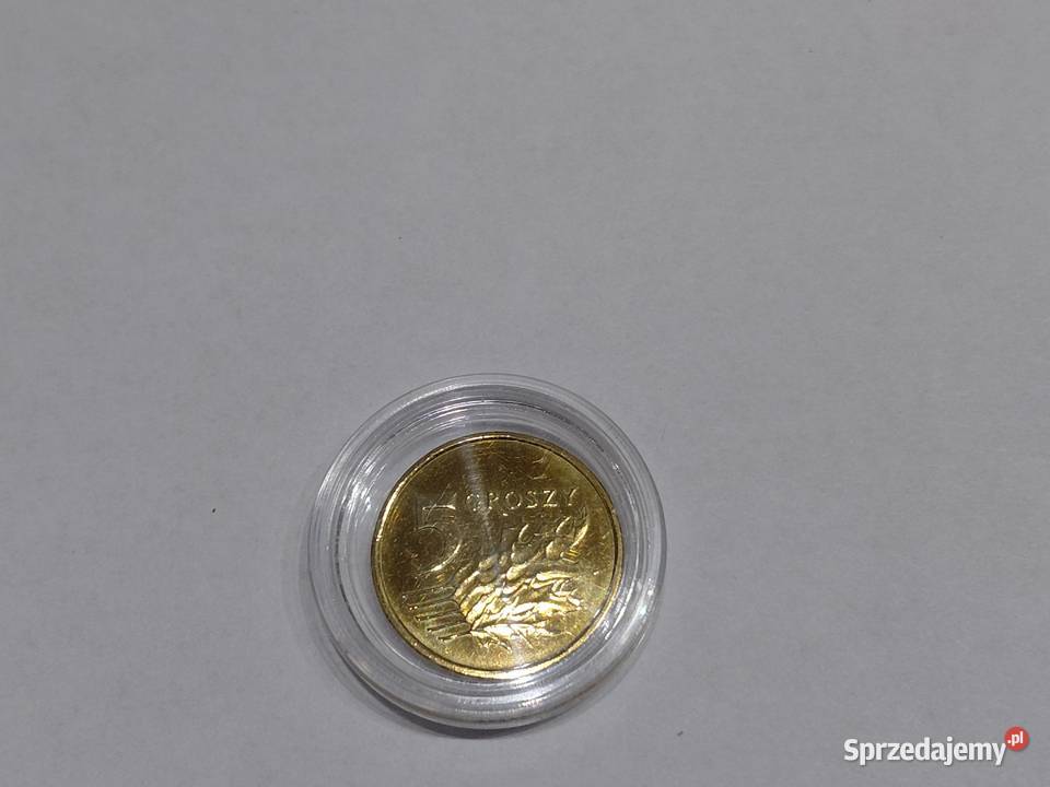 Moneta obiegowa 5 gr 2018 NBP stan I Koronowo sprzedam