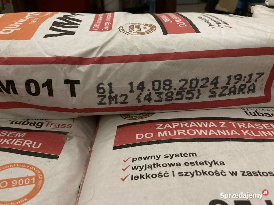 Zaprawa z trasem domurowania klinkieru Zaprawy cementowe kujawsko-pomorskie Pruska Łąka