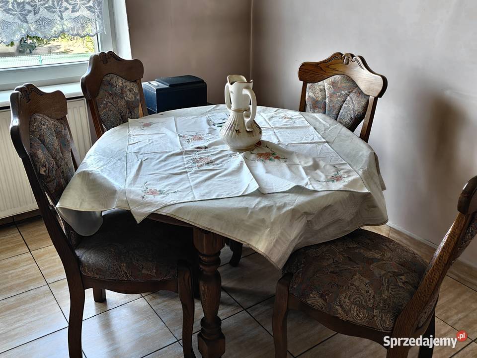 Meble dębowe Stoły z krzesłami Trzciel