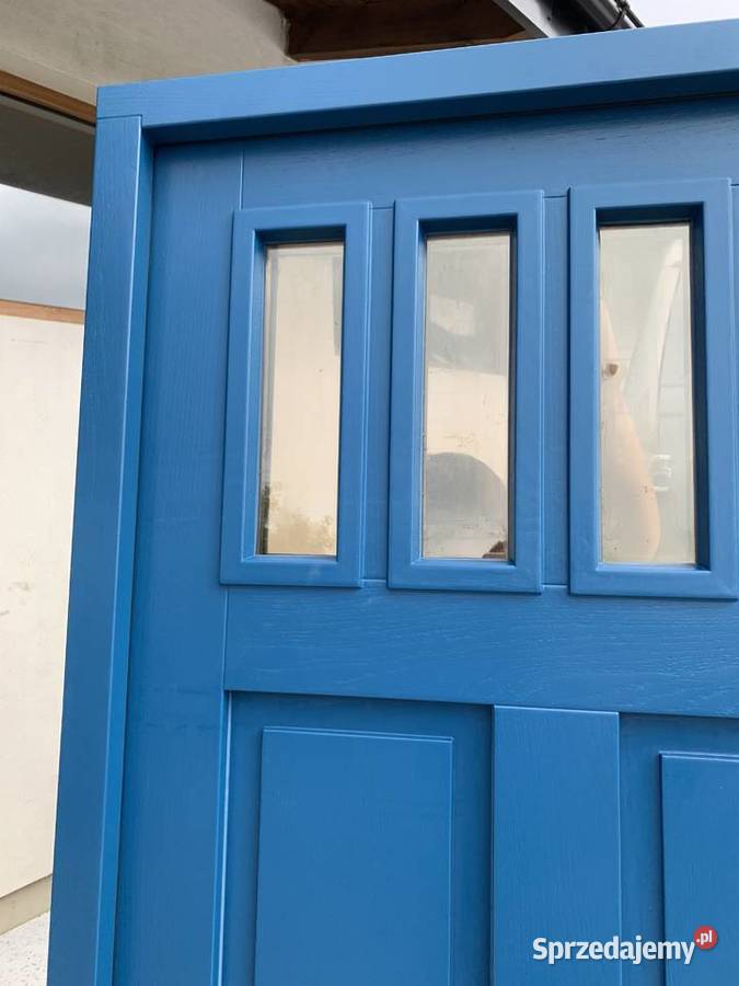 DRZWI ZEWNĘTRZNE DREWNIANE 75 dąb ANGIELSKIE 210cm Bobrowo