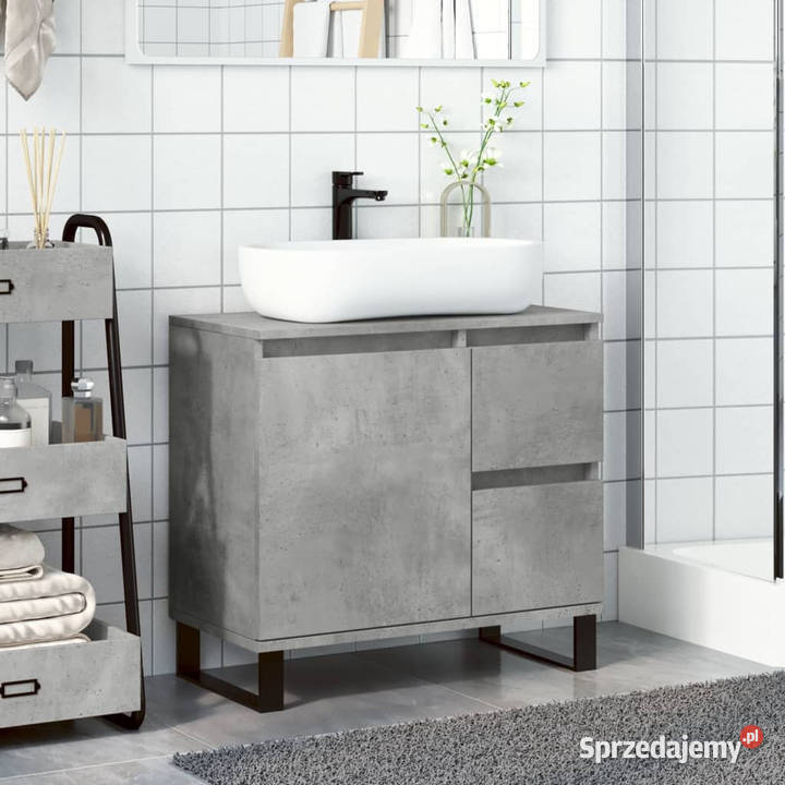 Szafka pod umywalkę szarość betonu 65x33x60