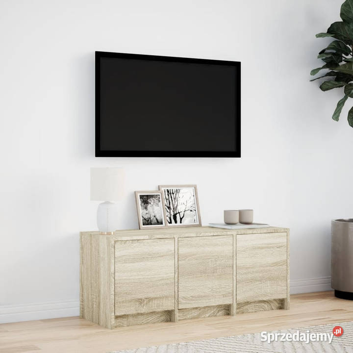 Szafka TV z LED dąb sonoma 97x34x40 WM852238 mazowieckie Warszawa