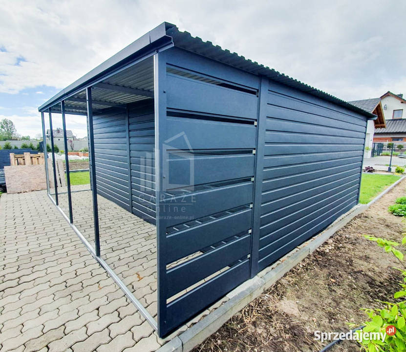 Schowek Domek Ogrodowy 4x4m Wiata 1x4m Brama Nowogard