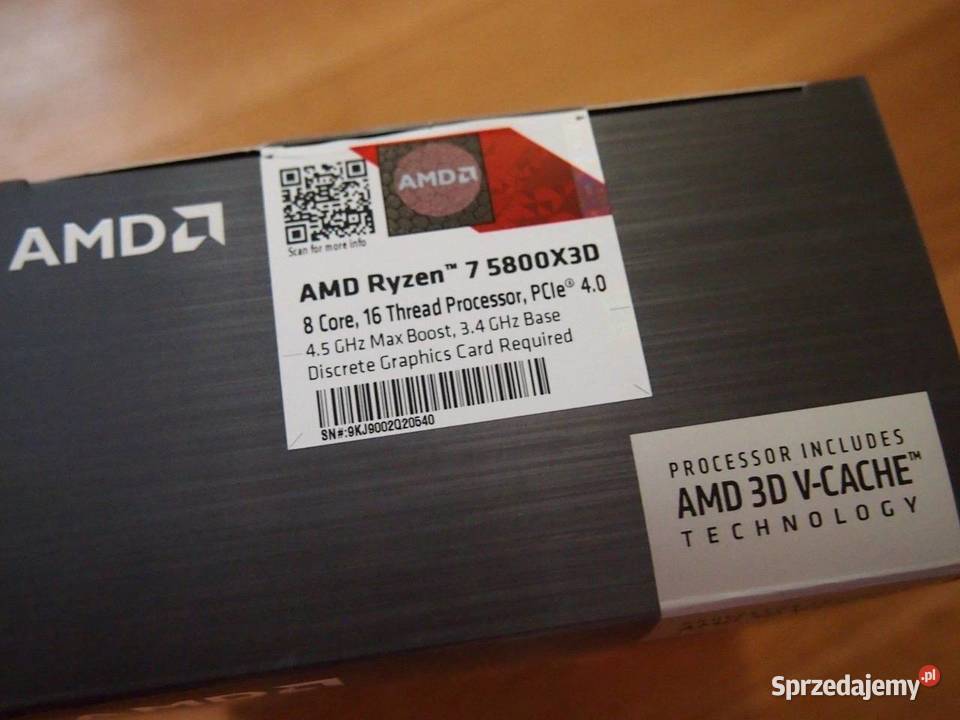 AMD Ryzen 7 5800X3D 34 GHz AM4 Procesory Podzespoły bazowe Warszawa