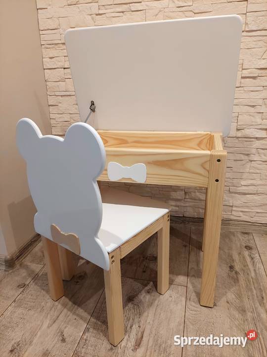 Zestaw stolik i krzesełko drewniane Białystok sprzedam