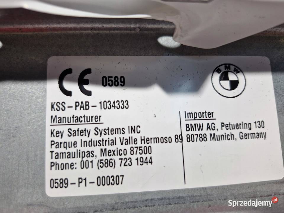 BMW F15 F16 F85 F86 PODUSZKA POWIETRZNA PASAŻERA sprzedam