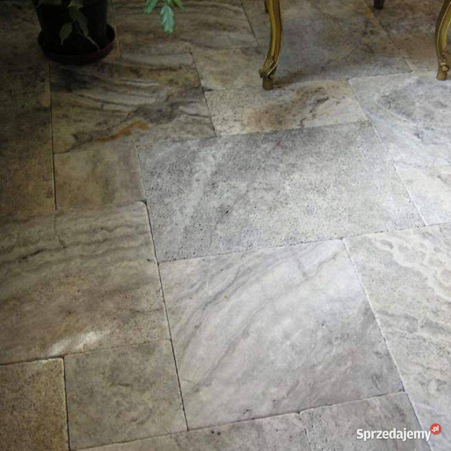 Płytki Trawertyn Silver mix bębnowany komplet Kraków sprzedam