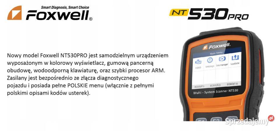TESTER DIAGNOSTYCZNY FOXWELL NT530PRO JEZYK Dzierżoniów sprzedam
