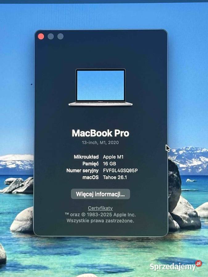 MacBook Pro 13 M1 Pro Apple 16 GB RAM i 512 GB Nowa Sarzyna sprzedam