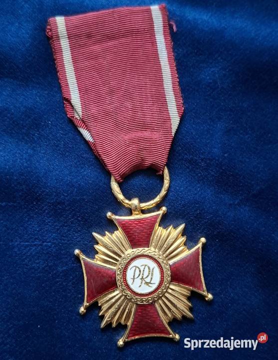 Złoty Krzyż Zasługi dokument na majora Wojska pomorskie