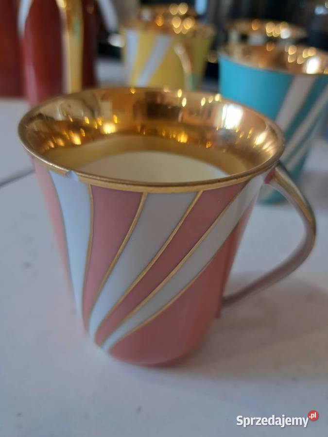 Komplet kawowy Krokus na 6 osób Porcelana i szkło Orzesze sprzedam