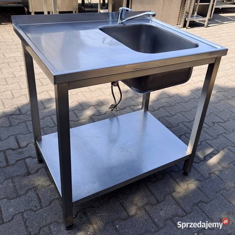 ZLEW 1 KOMOROWY Z PÓŁKĄ DORA METAL 907085 M799N Nowe Skalmierzyce