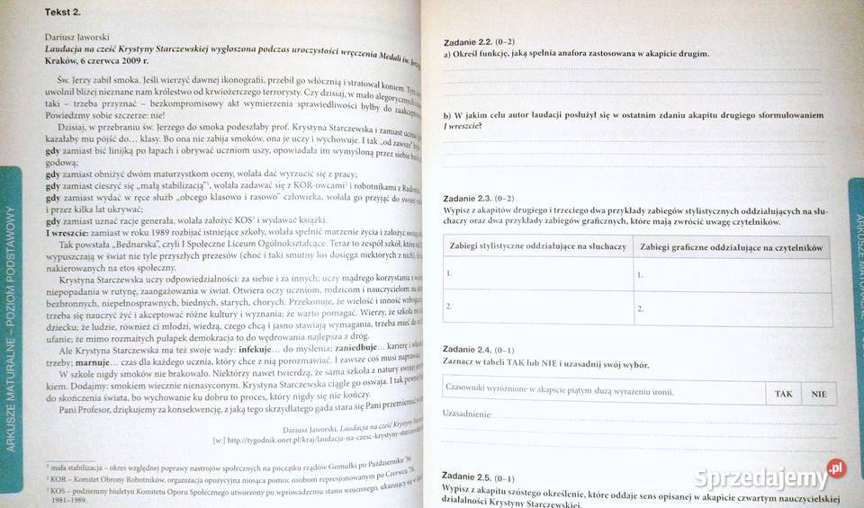 Teraz matura 2016 Język polski Marianna Gutowska Chełm