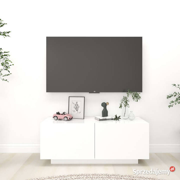 Szafka pod TV biała 100x35x40 materiał mazowieckie Warszawa