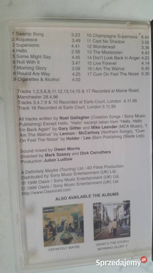 OASIS THERE AND THEN 1996 VHS dokument lubelskie Puławy sprzedam