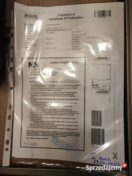 RIGOL MSO5074 4kanałowy 8GSas Uaktualniony do Poznań