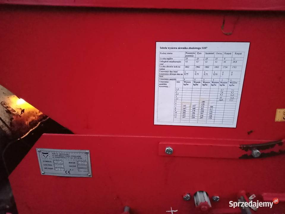 Siewnik zbożowy MEPROZET s107 szerokość 3 metry Hrubieszów