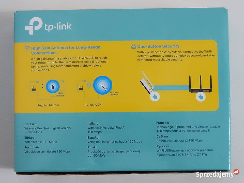 NOWA Karta Sieciowa TPLink TLWN722N 150 Mbps Biłgoraj