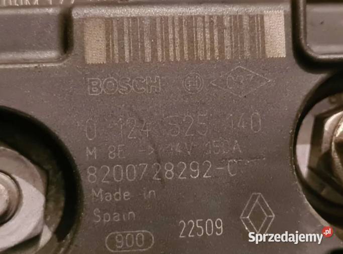 Alternator Nissan Renault 15DCI BOSCH Juke śląskie Częstochowa