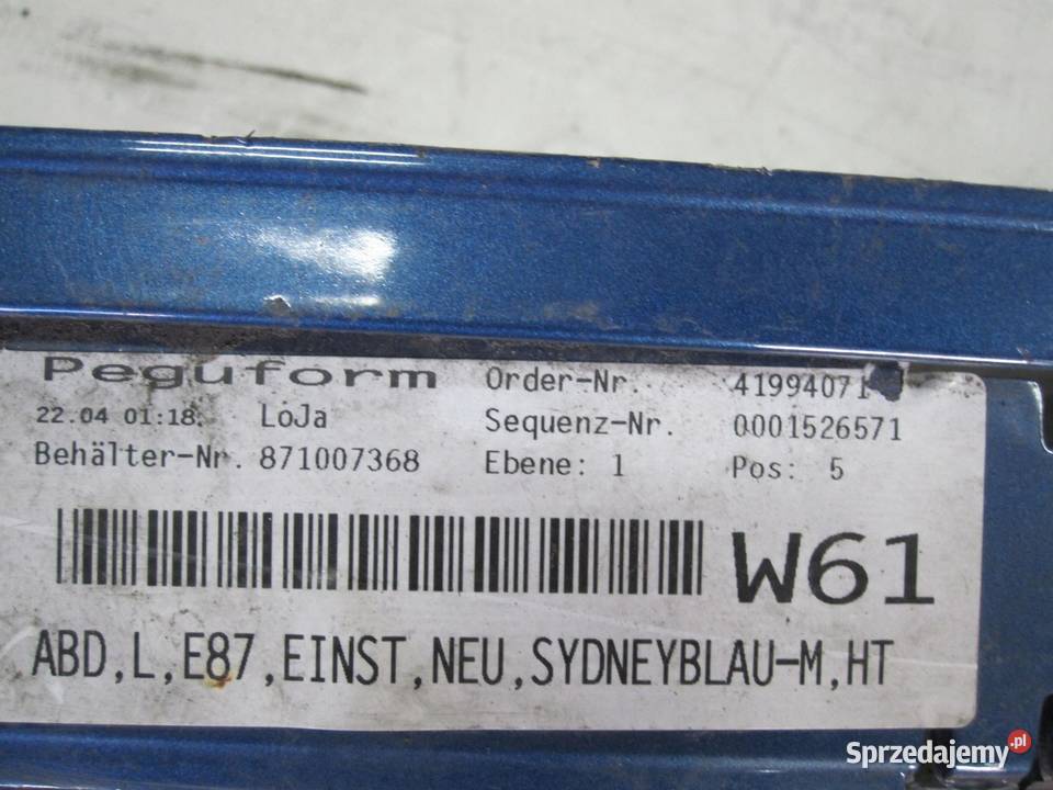 BMW E81 E87 06r listwa progowa lewa 871007368 osobowe