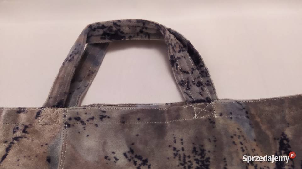 Torba na zakupy SZARA tkanina obiciowa podlaskie Hajnówka