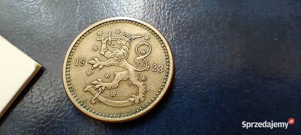 Stare monety 1 marka 1923 Finlandia Lesko