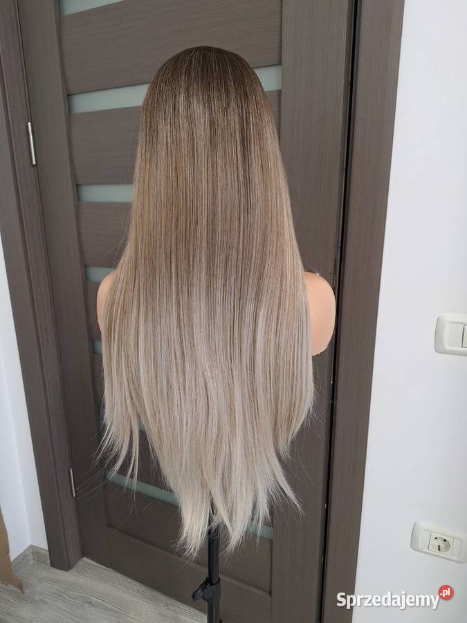 Długi koronkowy blond ombre peruka Nakrycia głowy Malbork