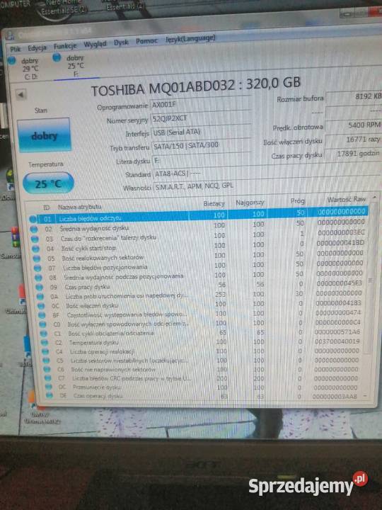 Dysk SSD Toshiba 320gb5400rpm Inowrocław sprzedam