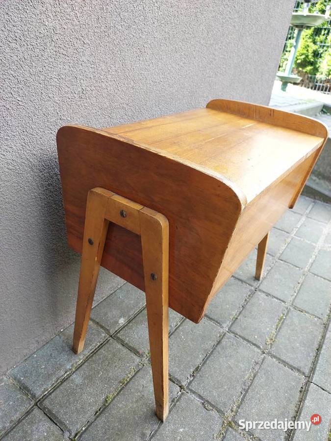Stary stolik niciak schowek design PRL lata 70te pomorskie Tczew