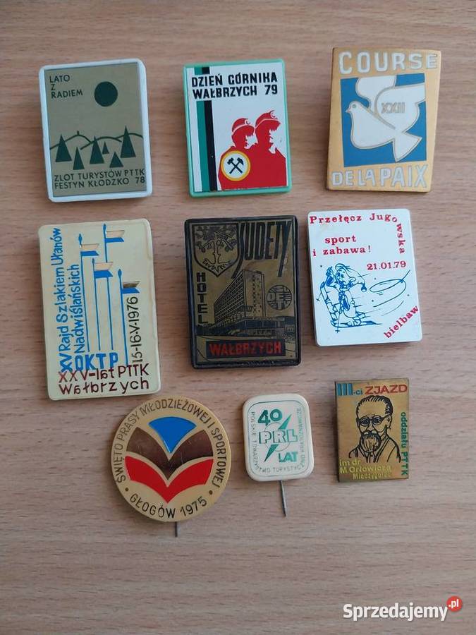 Przypinki wpinki PRL Wałbrzych