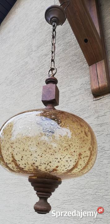 Lampa sufitowa stylowa żyrandol szklany klosz Garwolin