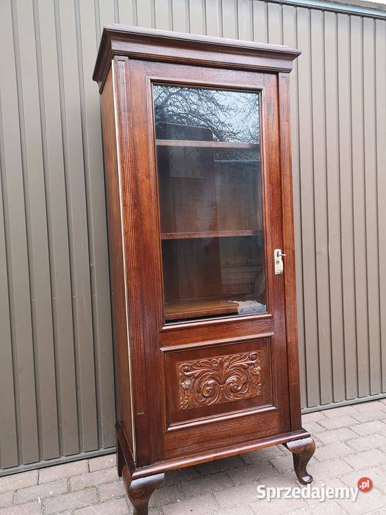 Biblioteka Słupek Witryna Stara Antyk Zgrabna