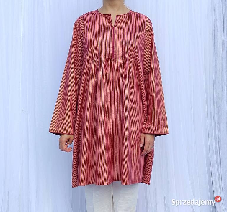 Orientalna tunika XXXL 46 3XL różowa czerwona Bluzki i koszule Szczecin